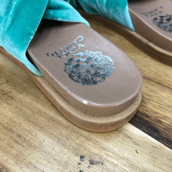 Vince Camuto Blue Twist Platform Slides Slip On Sandals Womens Size 7 B - Picture 5 of 8